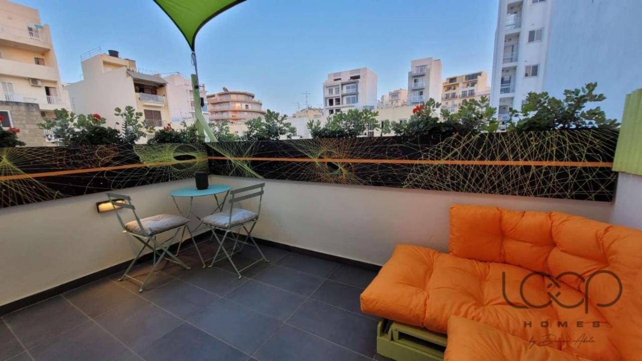 Modern - 50 M From Sea - Free Wi-Fi - Super Cool - Terrace - Fully Air-Conditioned San Pawl il-Baħar Kültér fotó